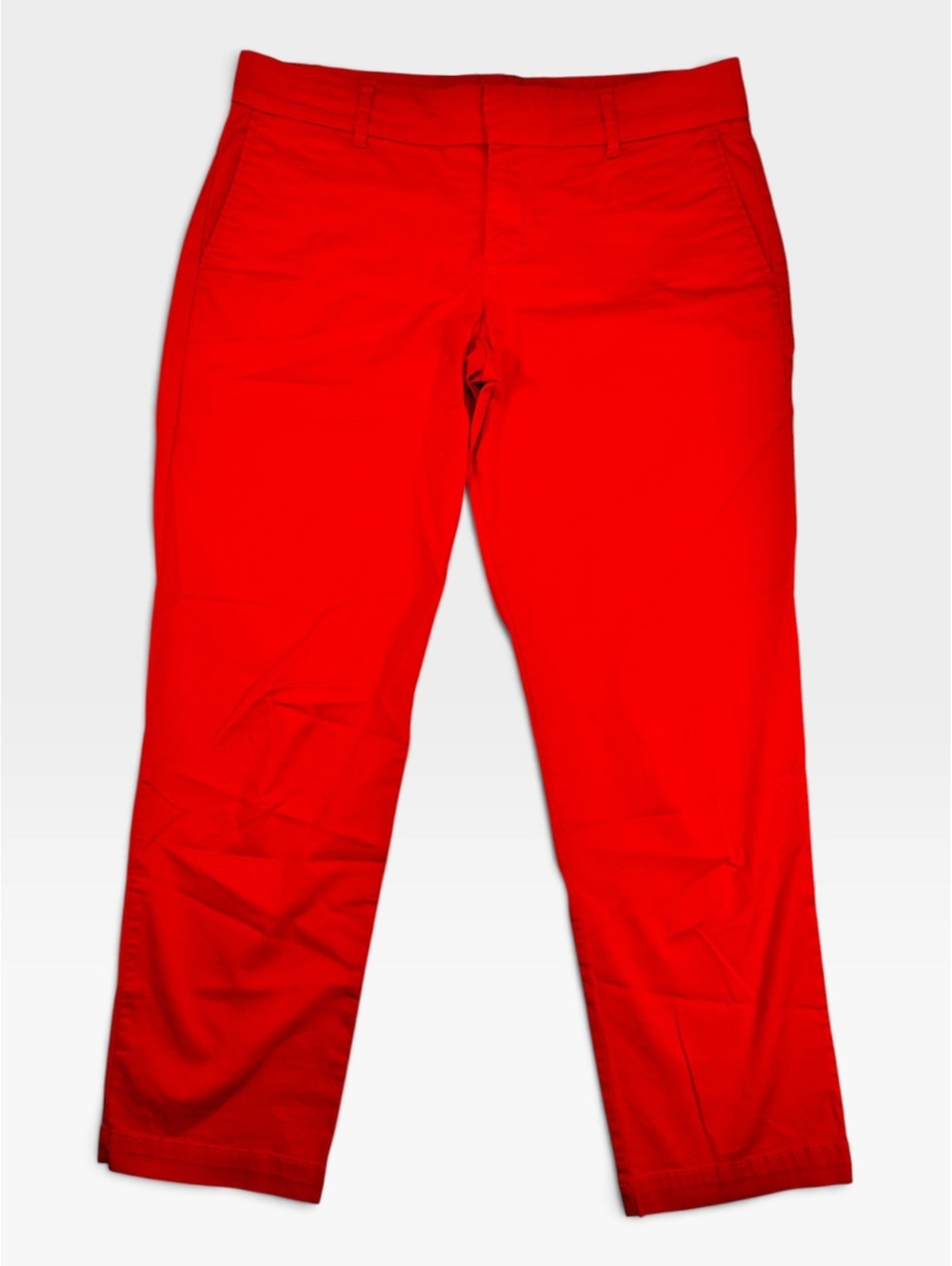 KUT From The Kloth Taylor Crop Trouser Pants Size 8 Red Stretch Ankle Chino EUC
